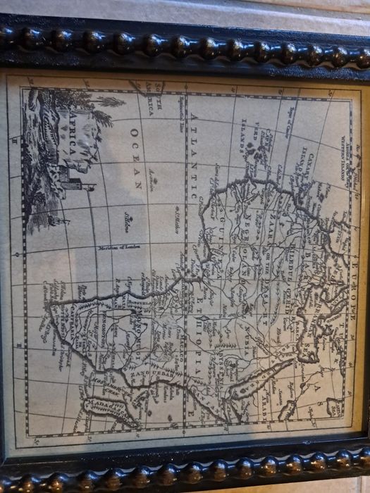 Quadro madeira com mapa