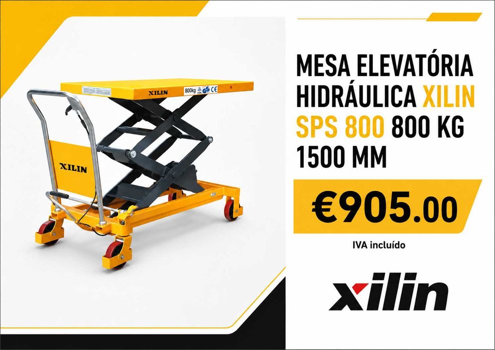 Mesa Elevatória / Plataforma Hidráulica Xilin 800 kg 1,5 M LL29