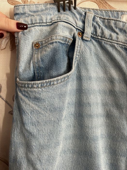 Джинси H&M, світлоблакитні, широкі, висока посадка