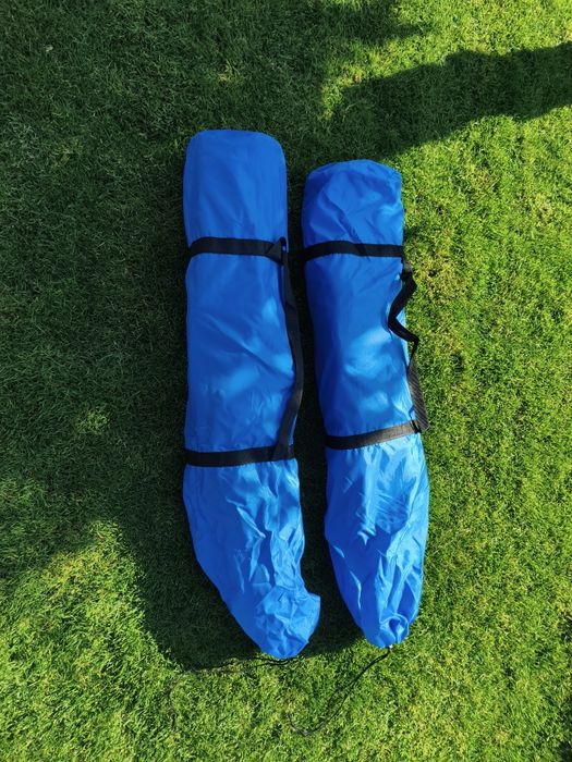 Leżak ogrodowy z parasolem