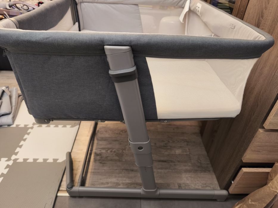 Chicco, Next2Me Twins, łóżeczko dostawne dla bliźniąt, magnet grey