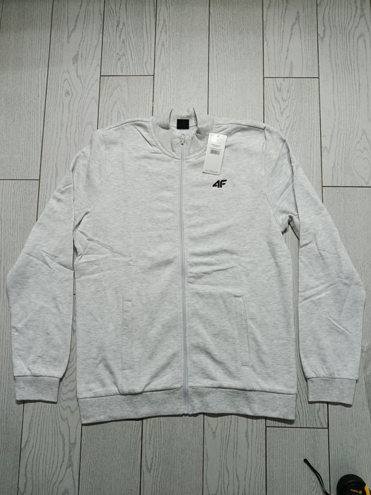 Nowa! Oryginalna 4F bluza bejsbolówka XL męska szara rozpinana (797)