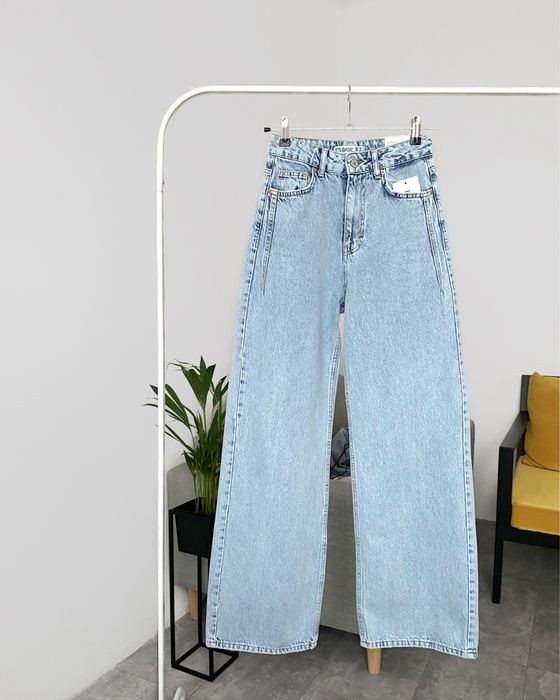 Джинси палаццо wide leg блакитні its basic