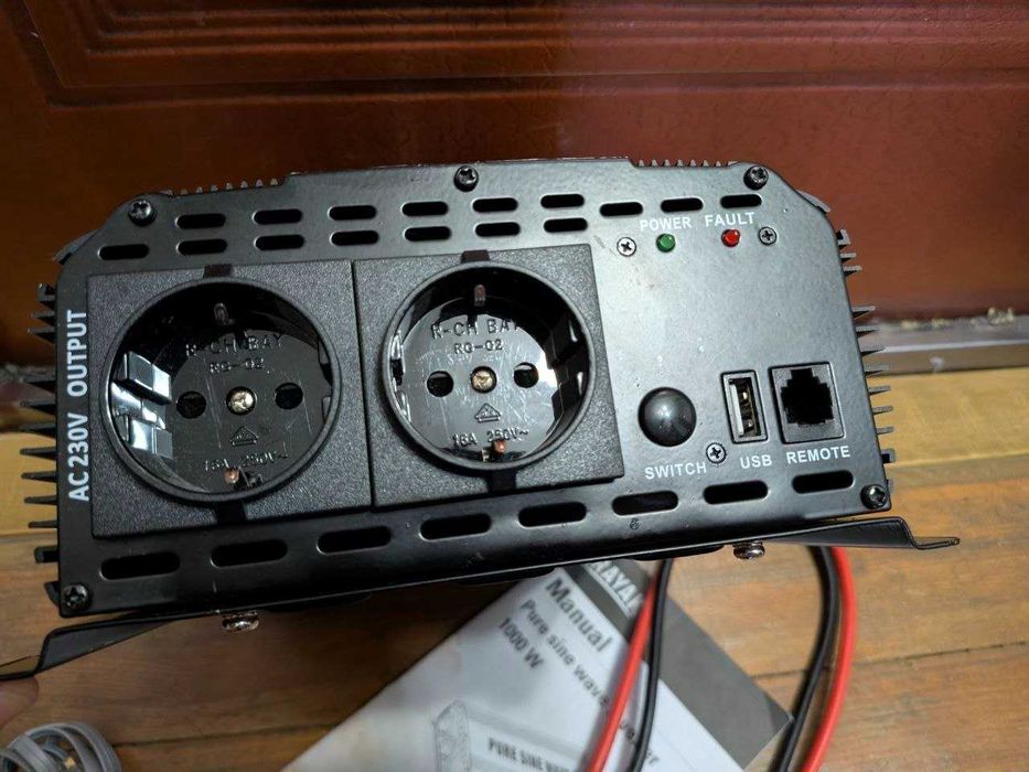 Інвертор перетворювач напруги Erayak 1000W 12-220V чистий синус