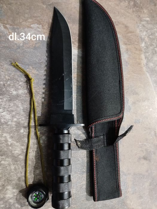 Bagnet wojskowy nóż Rambo z pochwą