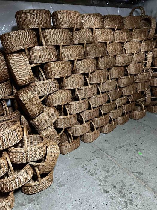 Польські вибілені  великодні кошики білі з Польщі купити гуртом