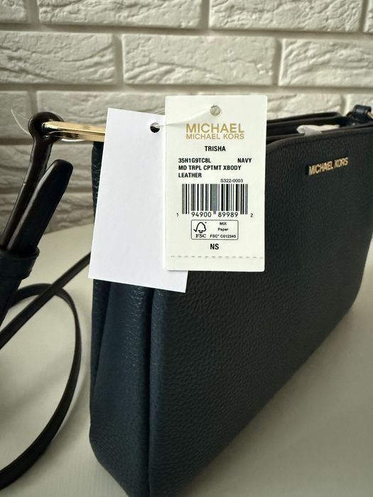 Синяя сумка Michael Kors женская