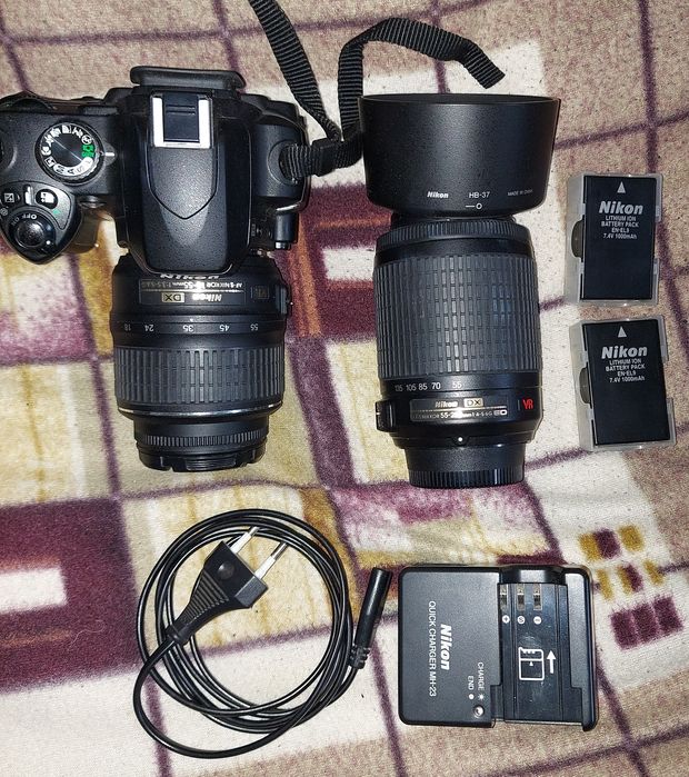 Фотоаппарат Nikon D60 18-55VR Kit + 55-200 AF-S DX  VR