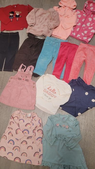 Пакет одягу лот речей дівчинка 74-80-86 см курточка штани сукня