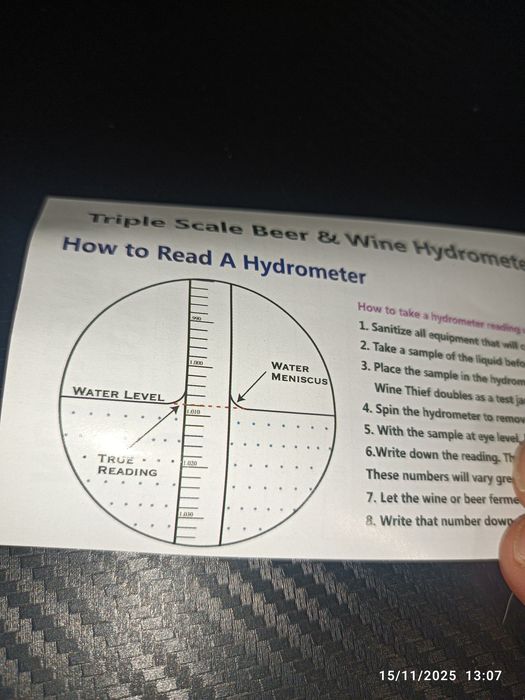 Densímetro em bom estado