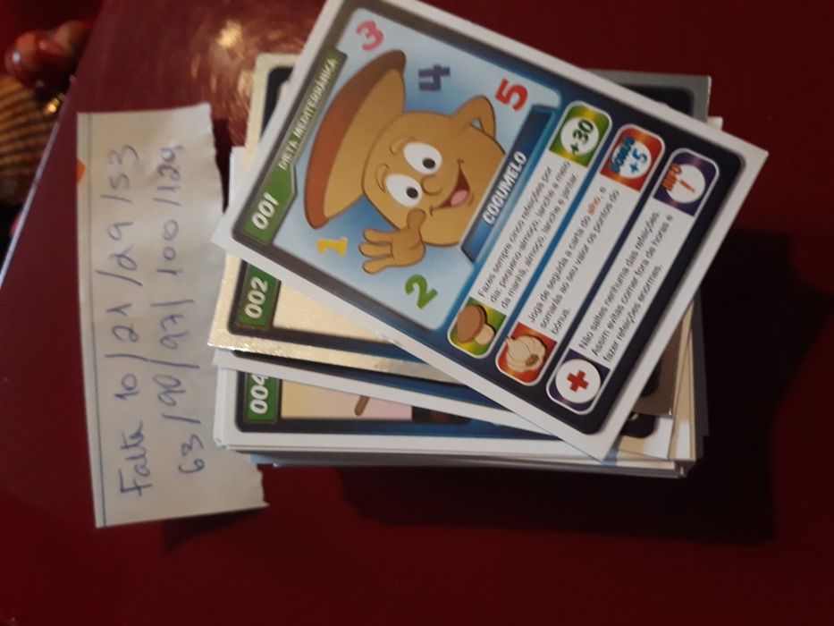Jogo de cartas alimentos saudáveis
