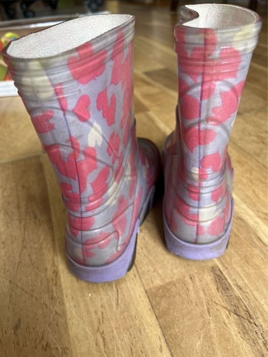 Kalosze dla dziewczynki, rozmiar 24-25, dł wkładki 16 cm