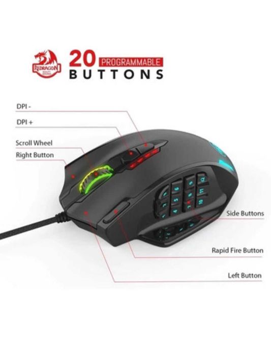 Rato Gamer Redragon 20 Botões