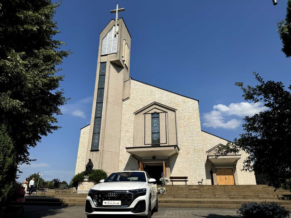 Samochód, Auto do ślubu, Lift BIAŁE AUDI Q8 - 2024, auto na wesele