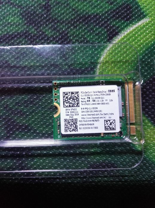 SSD 256gb, PCIe Gen3 x4, NVMe Liteon CL1-3D256-Q11