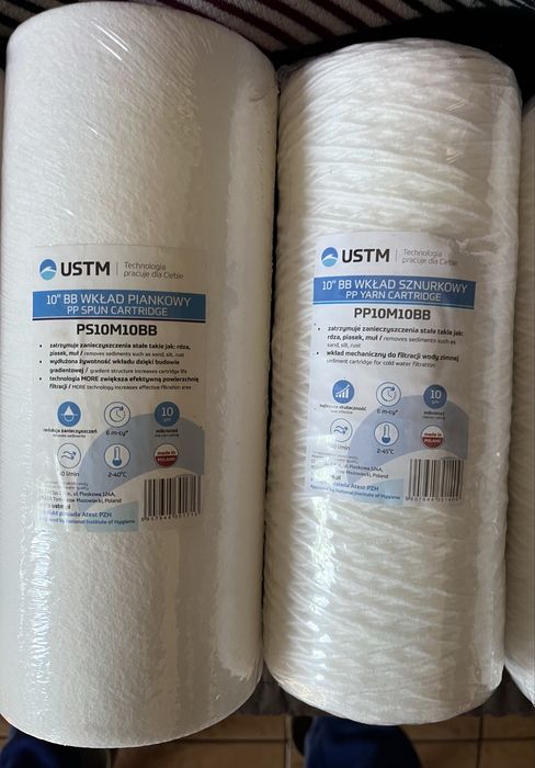 Filtry do wody , 3xPS10M10BB i 3xPP10M10BB