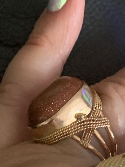 Pierscionek piasek pustyni zloto 585