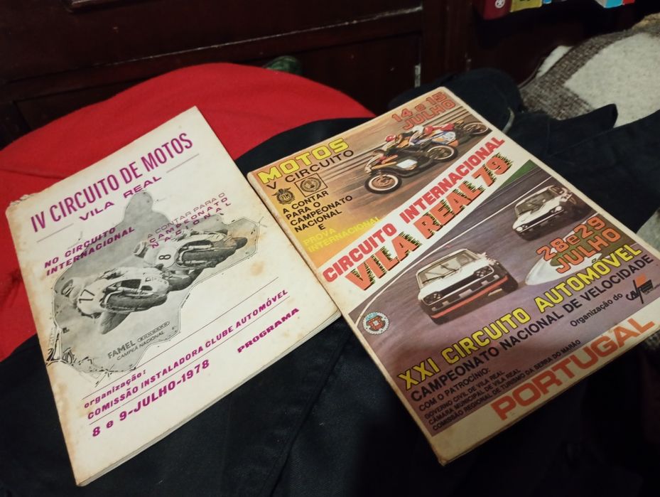 IV circuito de motas-Vila Real-8-9 Julho 1978-Programa-10E-Motos V circuito -14-15Julho-1979 XXI Circuito automóvel-10E ou 2-18E-Taça bébe-3E Desde 2E