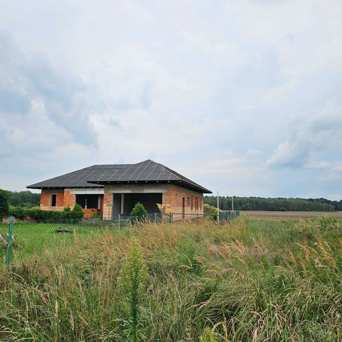 Dom blisko Leszna - 4 sypialnie, salon z aneksem. Działka 2000m²