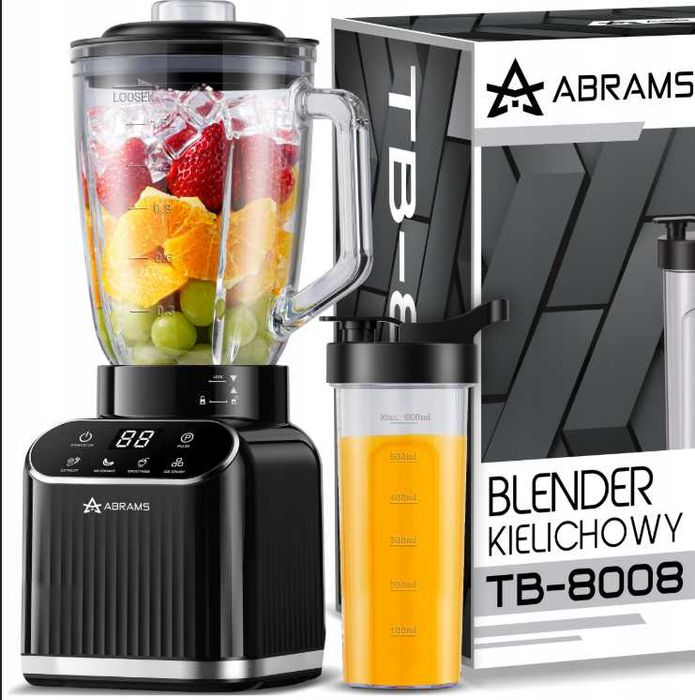 Blender Kielichowy 1500W Mikser 1,5l Bidon 600Ml Ostrza Tytanowe