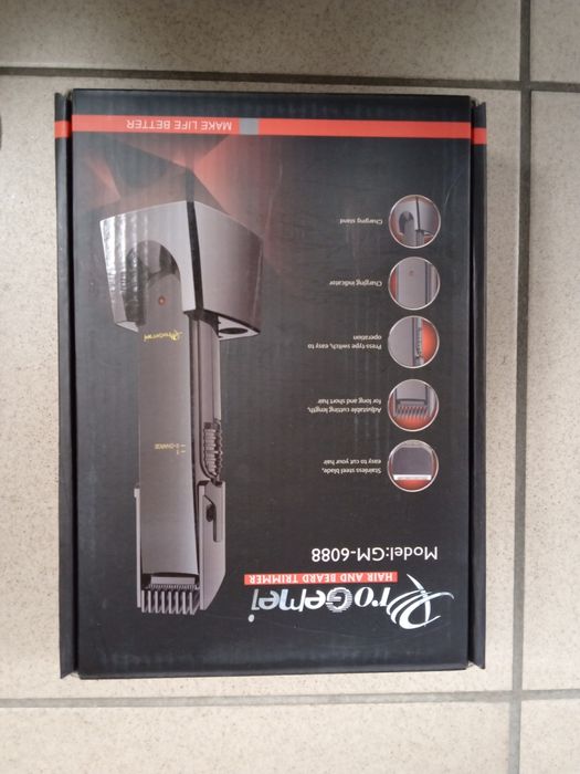 Trymer ProGemei GM-6088 | Maszynka do włosów i brody | Bezprzewodowa +