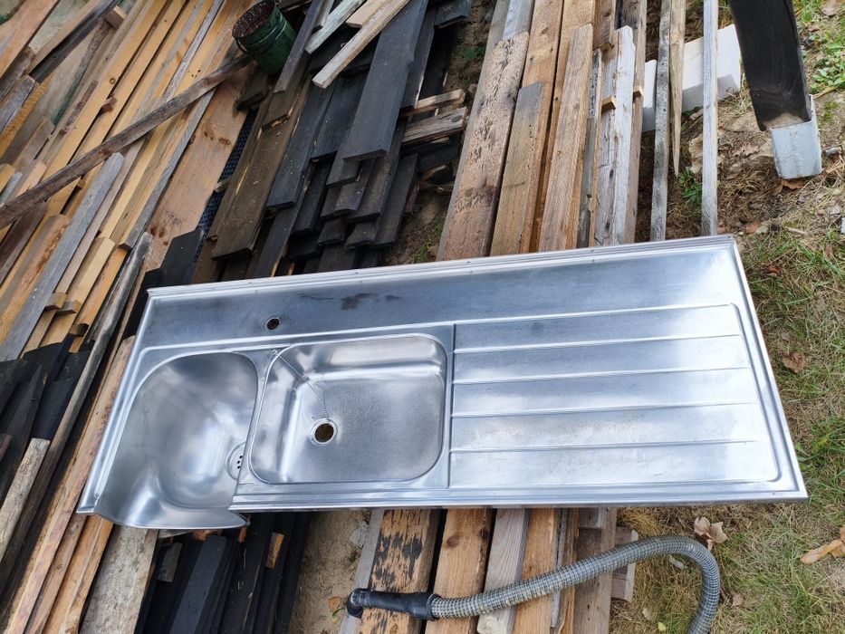 DUŻY i głęboki 2.komorowy zlew  200x60