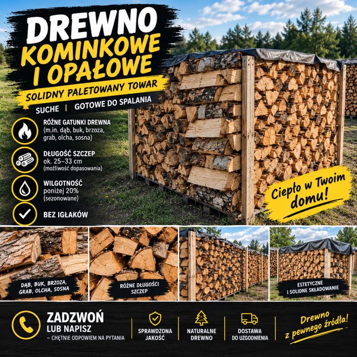 Drewno kominkowe i opałowe