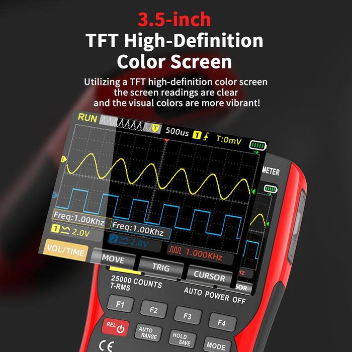 Multímetro e osciloscópio digital 3 em 1 ZOYI ZT-703S 50 MHz