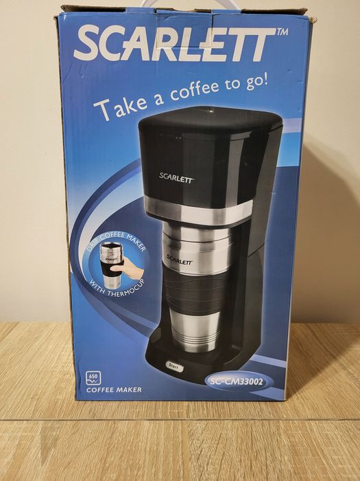 Крапельна кавоварка Scarlett термочашка 450мл  капельна кофеварка нова