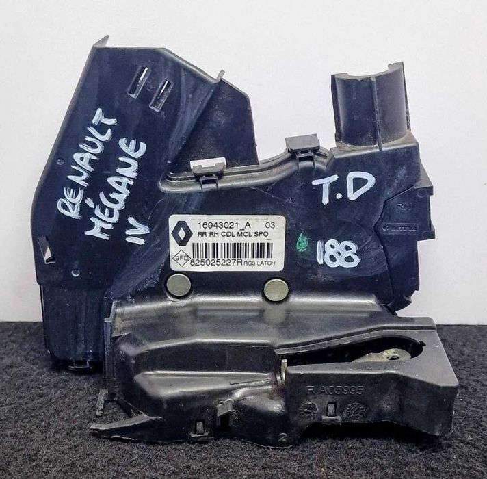 Fechadura / Fecho Porta Trás Direito 825025227R - RENAULT MEGANE IV Hatchback