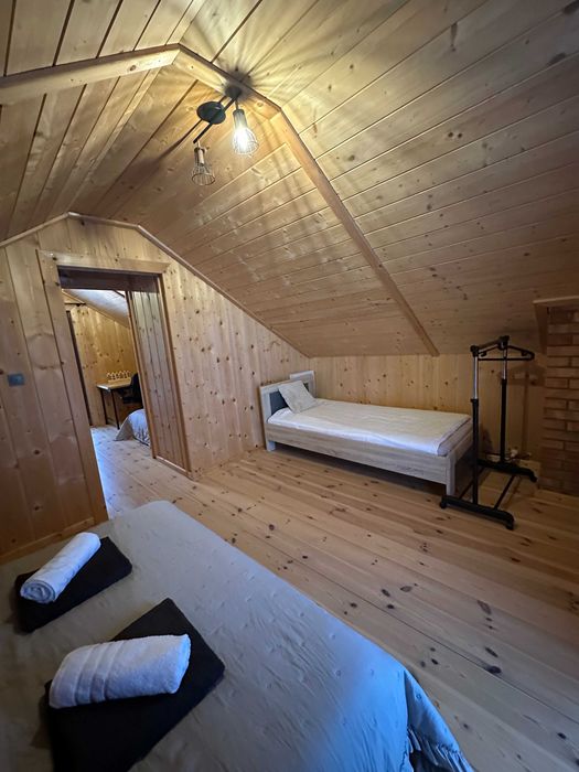 Brzozowa Polanka- Domek nr 2. Kominek. Jacuzzi. Sauna. 10 osób.