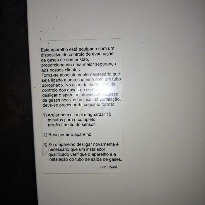 Esquentador gás natural..