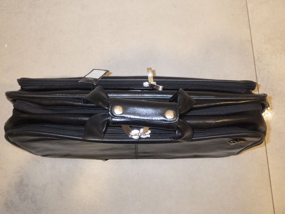 OCHNIK   |   Skórzana torba męska / Teczka   |   Czarna