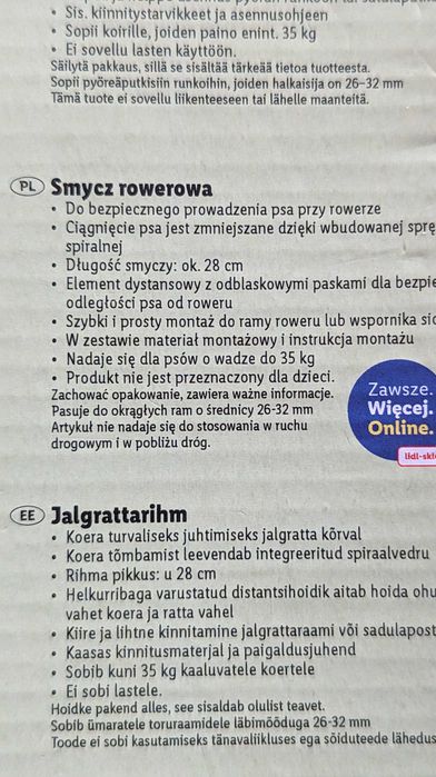 Smycz rowerowa do 35kg zoofari