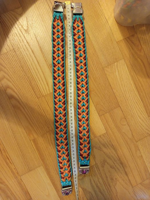 Obroża pleciona ręcznie handmade 53 cm I 47 cm