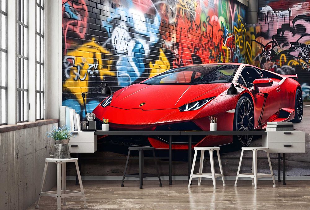 Fototapeta Auto Sportowe Grafiki Motoryzacja 3D Twój Rozmiar + KLEJ
