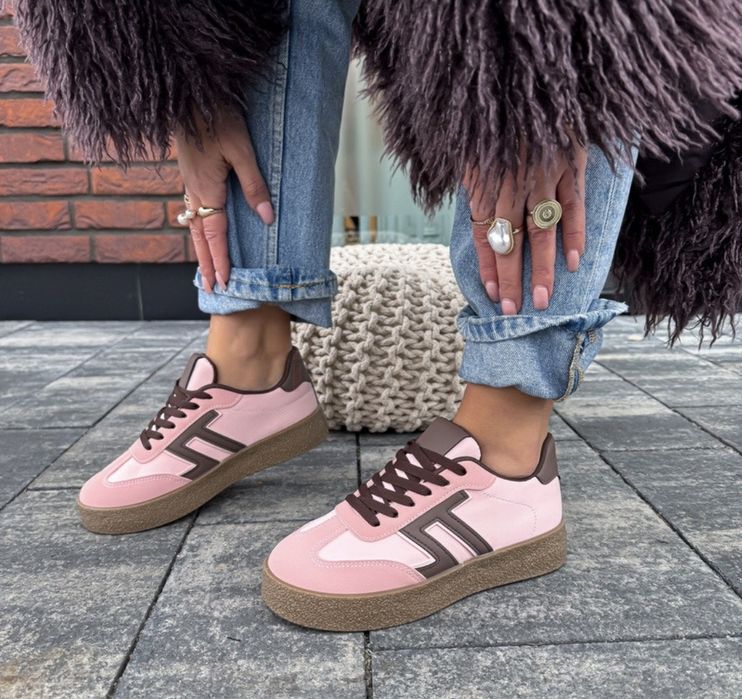 Buty różowe sneakersy wiosna czekolada Varlesca chicaca 36-41