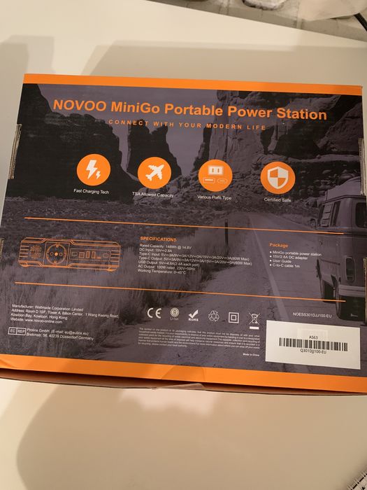 Зарядна станція з розеткою, павербенк 148Wh/40000mAh NOVOO