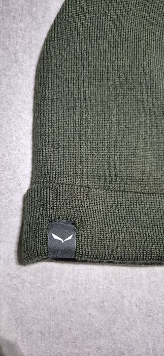 Salewa czapka merino ciemna zieleń oliwka uni 58
