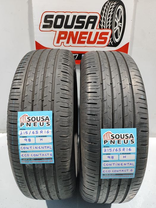 2 pneus semi novos 215-65R16 Continental - Oferta dos Portes