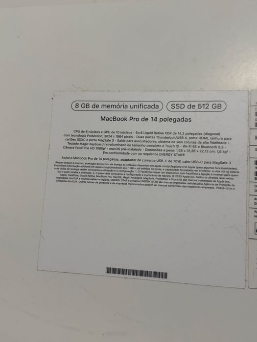 Macbook Pro 14” 2023 M3 8-Core 8Gb Ram 512Gb SSD
