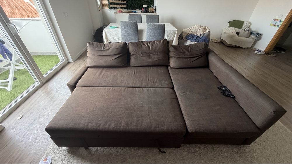Sofa chaise lounge com cama
