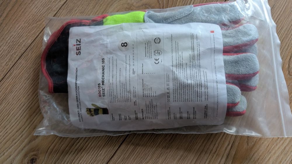 Rękawice Seiz mechanic rozm 8, PSP, OSP, Ratownicy