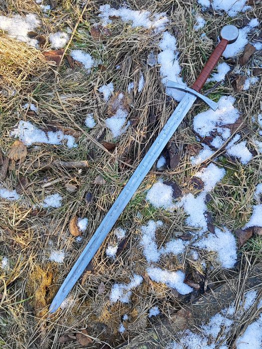 Miecz dwuręczny rycerski bojowy