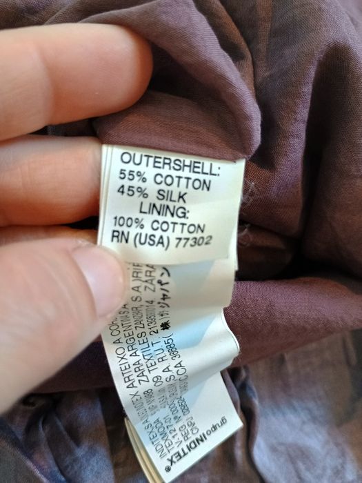 Zara trafaluc sukienka letnia jedwab S/M fioletowa
