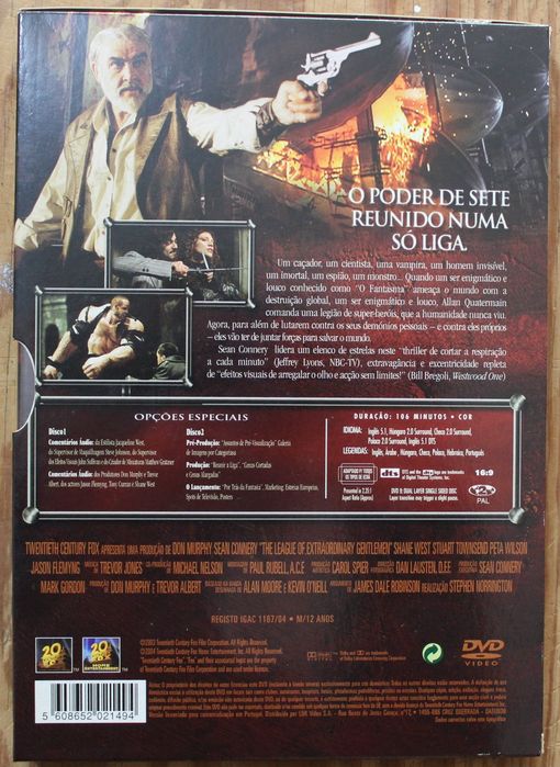 Filme DVD "Liga de Cavalheiros Extraordinários" (2003)