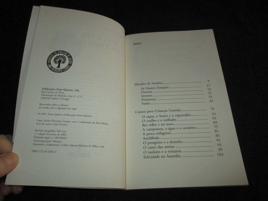 Livro A Ideia do Amor e outros Contos Nuno Júdice