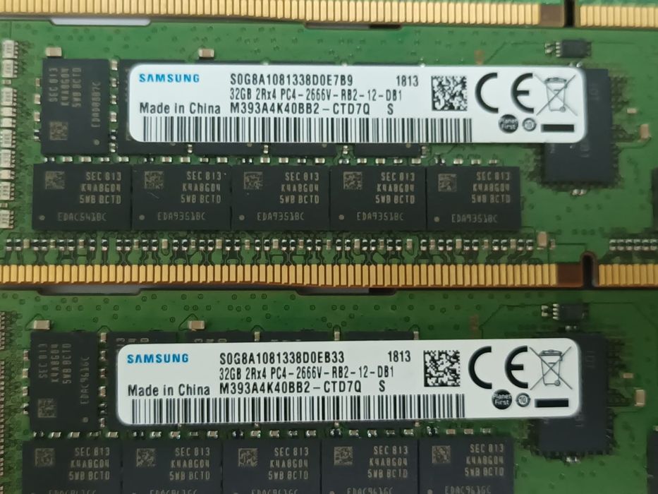 Memórias Samsung 32GB DDR4