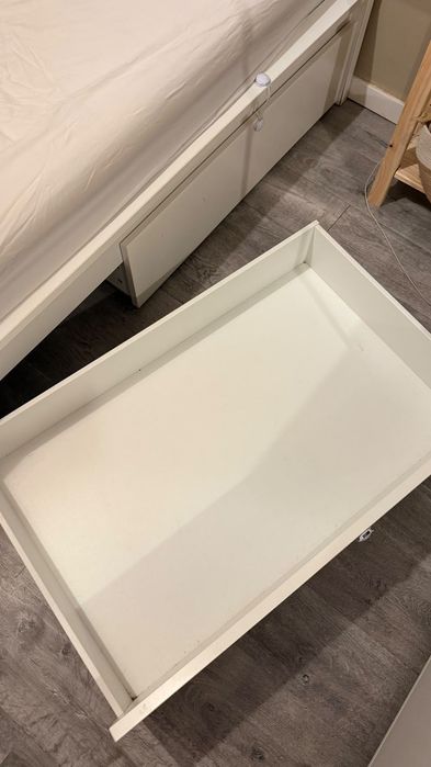 Ikea- Cama de Casal 160x200cm c/4 gavetões + estrado + colchão