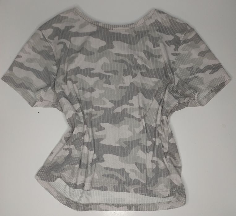 Koszulka szare moro crop top